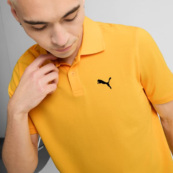 Essential Pique Men's Polo, Yellow Sizzle, extralarge