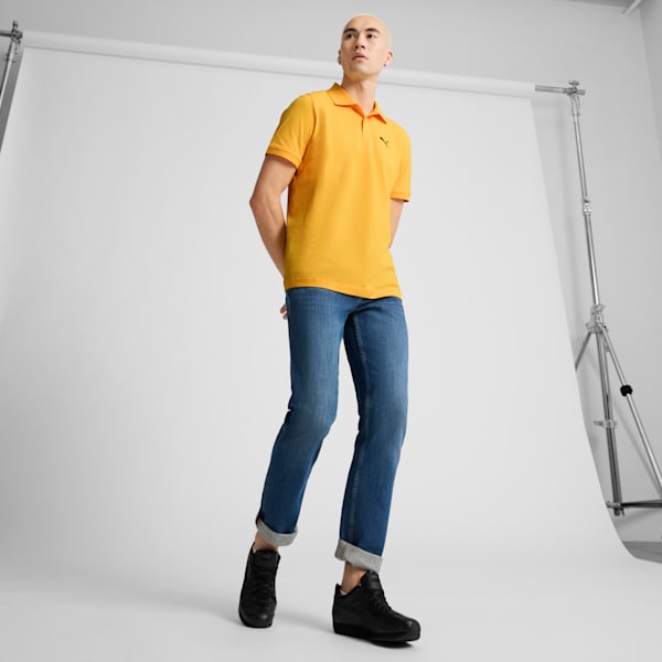 Essential Pique Men's Polo, Yellow Sizzle, extralarge