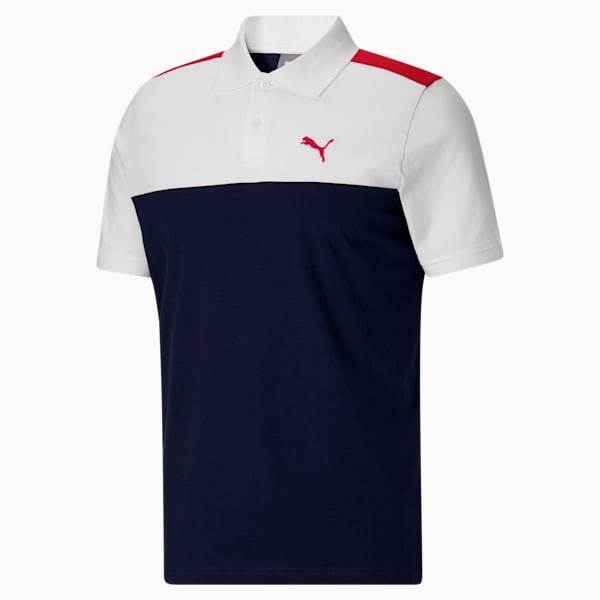 Essential+ Block Men's Polo, PUMA Navy, extralarge