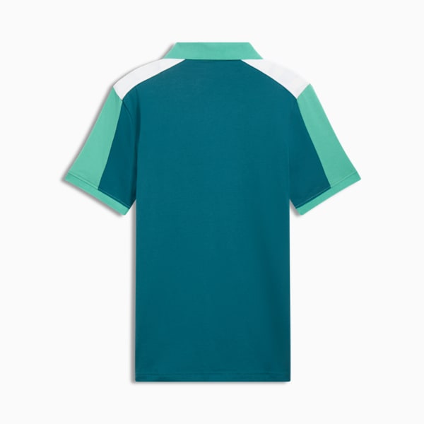 Essential+ Block Men's Polo, Jade Frost, extralarge
