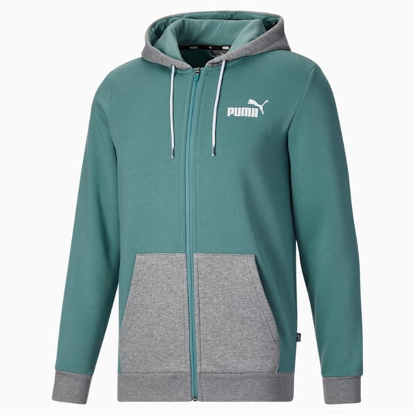 Colorblock Men's Hoodie, Adriatic, extralarge