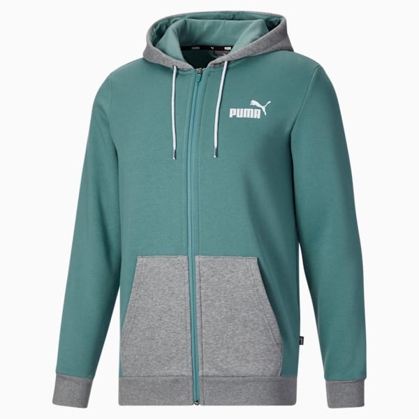Sudadera con capucha para hombre Colorblock, Adriatic, extralarge