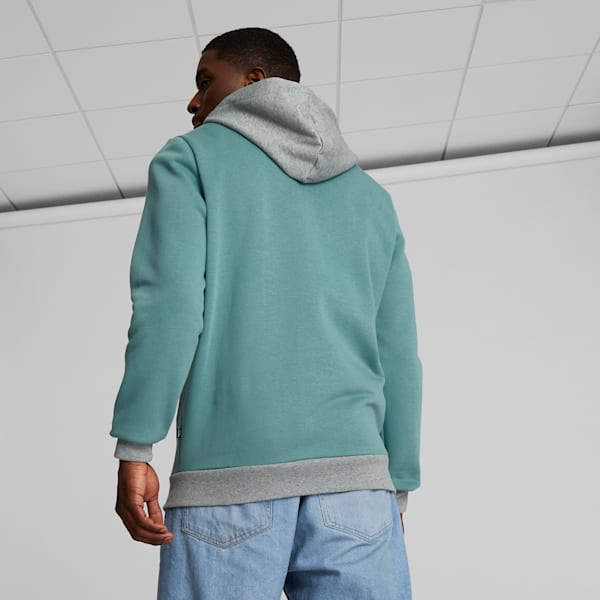 Sudadera con capucha para hombre Colorblock, Adriatic, extralarge