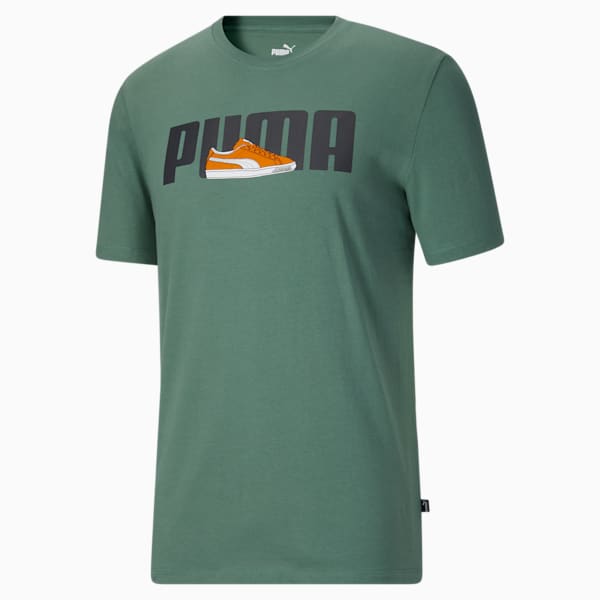 Playera con diseño de tenis para hombre PUMA, Eucalyptus, extralarge