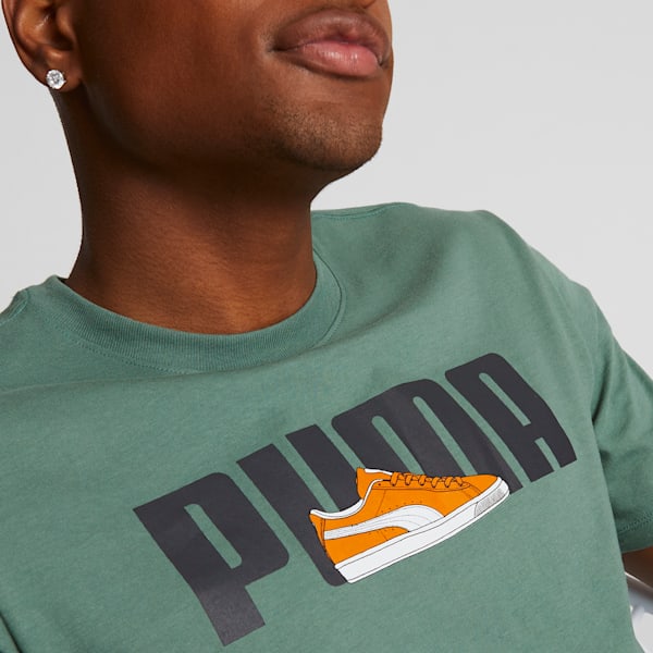 Playera con diseño de tenis para hombre PUMA, Eucalyptus, extralarge