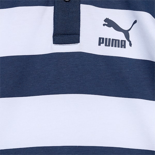 Striper Long Sleeve Boy's Polo, PUMA White, extralarge-IND