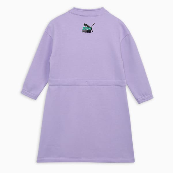 Super Girl's Graphic Dress, Vivid Violet, extralarge-IND