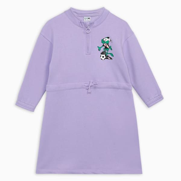 Super Girl's Graphic Dress, Vivid Violet, extralarge-IND