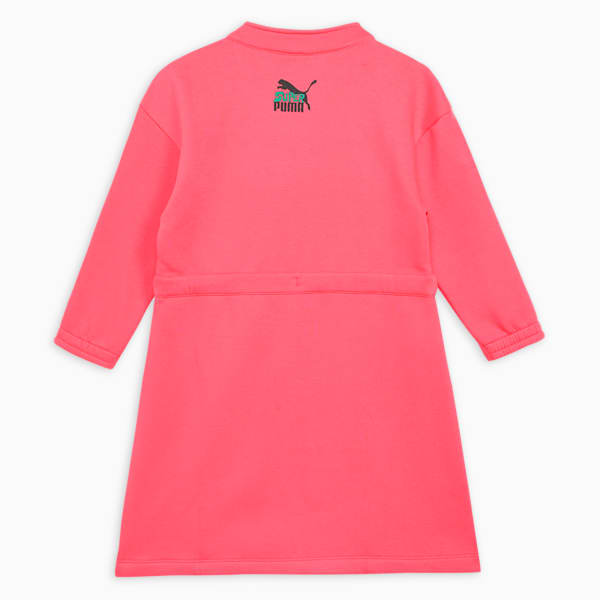 Super Girl's Graphic Dress, Electric Blush, extralarge-IND