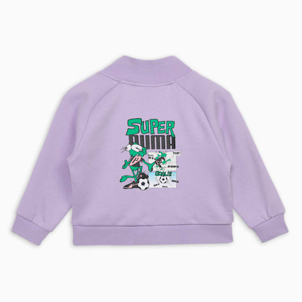 Super PUMA Girl's Knitted Jacket, Vivid Violet, extralarge-IND