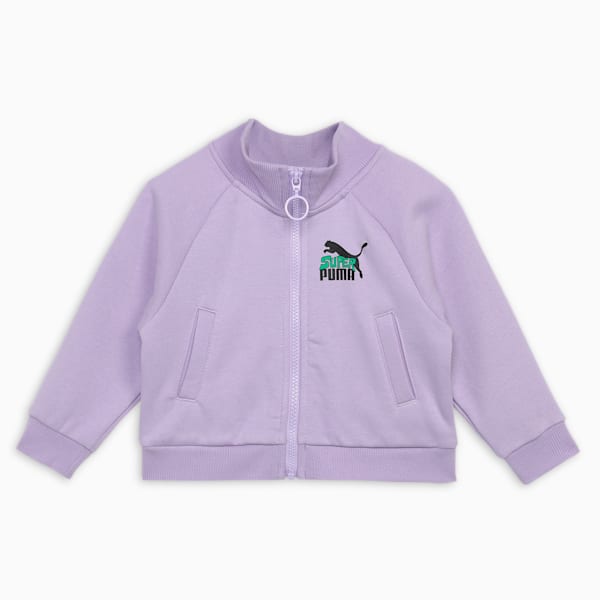 Super PUMA Girl's Knitted Jacket, Vivid Violet, extralarge-IND