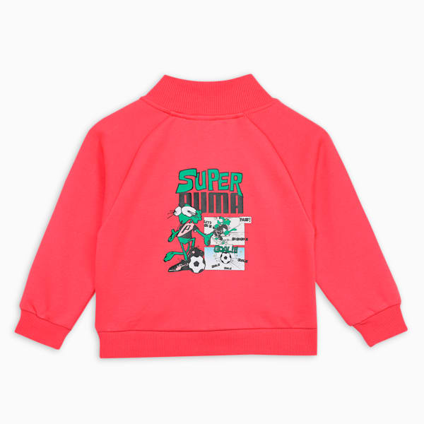 Super Girl's Knitted Jacket, Electric Blush, extralarge-IND