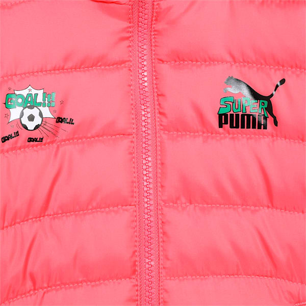 Super Girl's Padded Jacket, Electric Blush, extralarge-IND