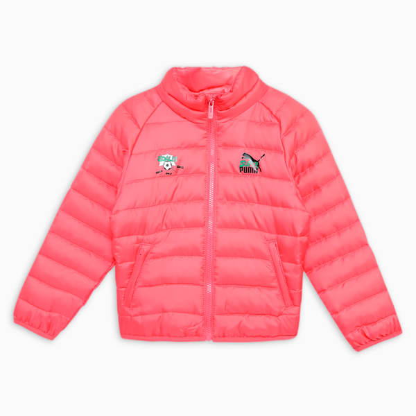 Super Girl's Padded Jacket, Electric Blush, extralarge-IND