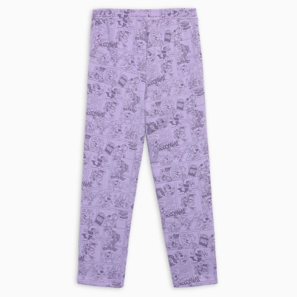 Super Girl's Printed Pants, Vivid Violet, extralarge-IND
