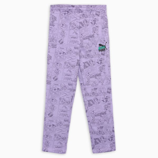 Super Girl's Printed Pants, Vivid Violet, extralarge-IND