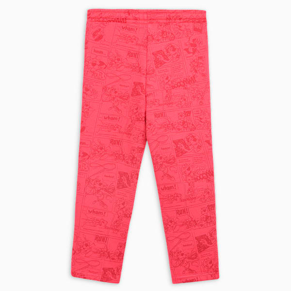 Super Girl's Printed Pants, Electric Blush, extralarge-IND