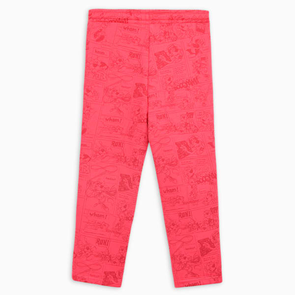 Super PUMA Girl's Printed Pants, Electric Blush, extralarge-IND