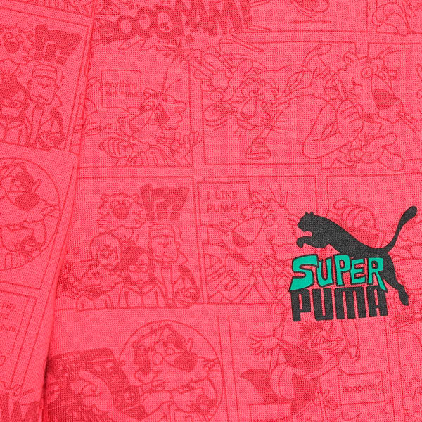 Super Girl's Printed Pants, Electric Blush, extralarge-IND