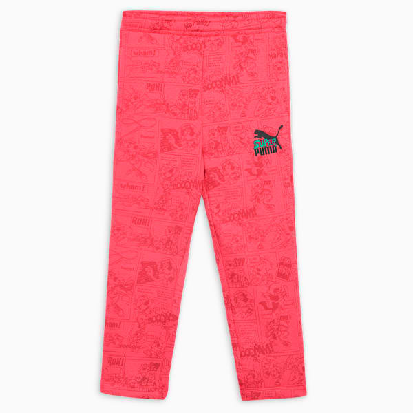 Super Girl's Printed Pants, Electric Blush, extralarge-IND