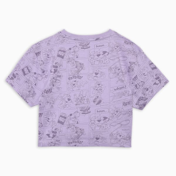 Super PUMA Printed Girl's T-shirt, Vivid Violet, extralarge-IND