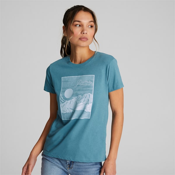 Trail Women's Graphic Tee, Bold Blue, extralarge