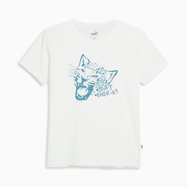 Playera para mujer Big Cat Energy, PUMA White, extralarge