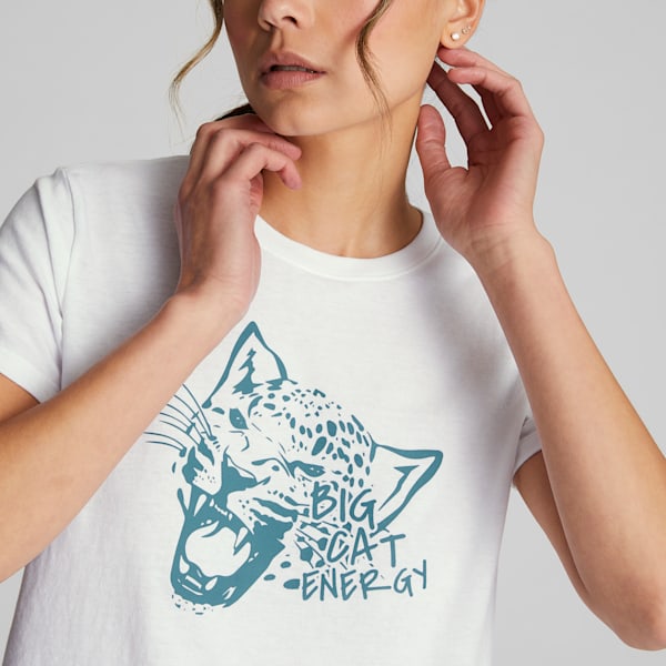 T-shirt Big Cat Energy Femme, PUMA White, extralarge