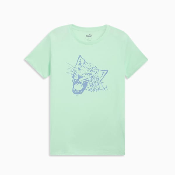 Big Cat Energy Women's Tee, Fresh Mint, extralarge