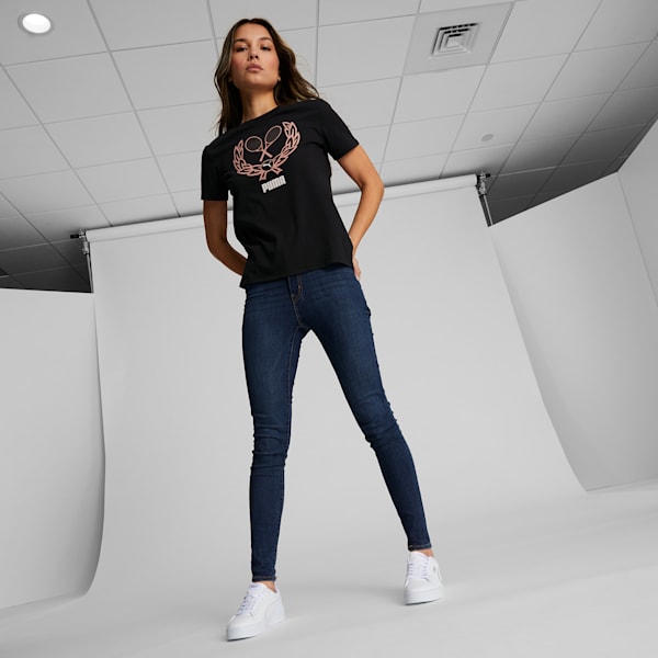 T-shirt Racket Femme, PUMA Black, extralarge