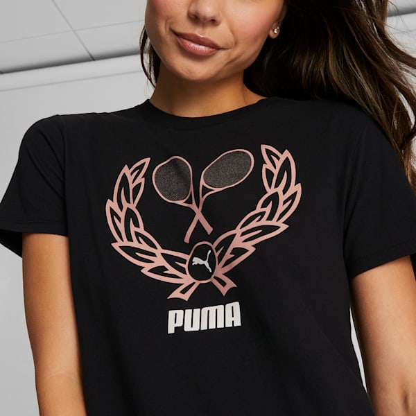 Racket Women's Tee, PUMA Black, extralarge