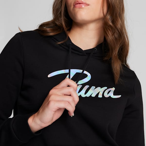 PUMA Iridescent Women's Hoodie, PUMA Black, extralarge