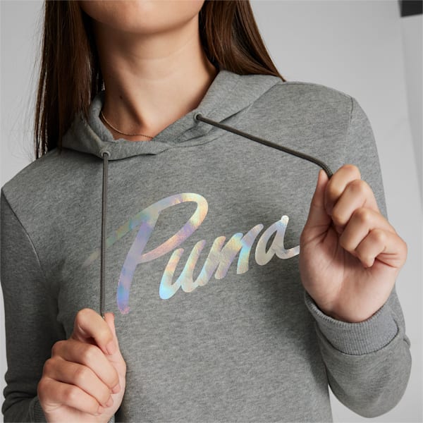 PUMA Iridescent Women's Hoodie, Medium Gray Heather, extralarge