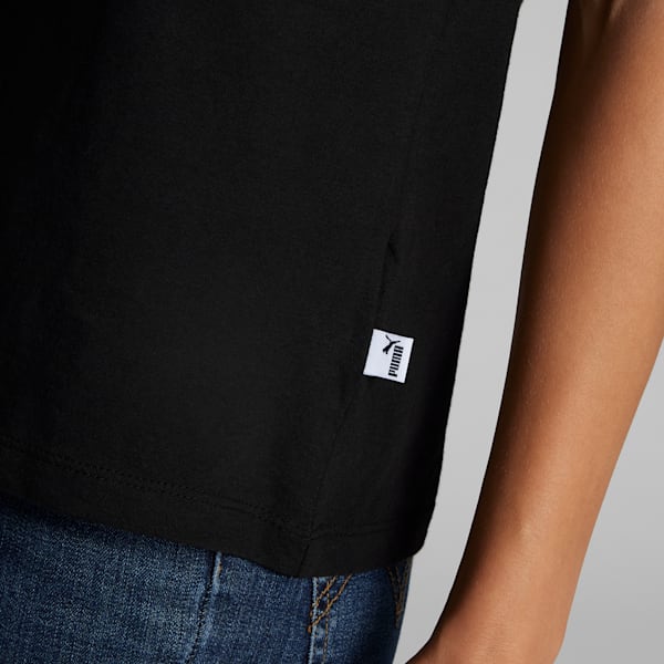 Camiseta PUMA Cat para mujer, PUMA Black, extralarge