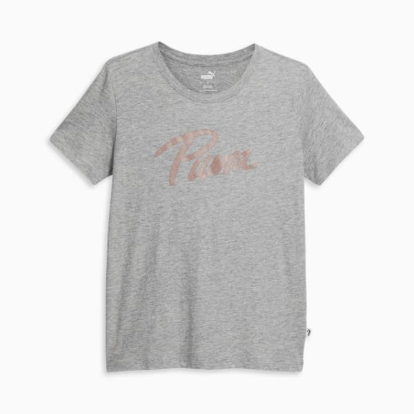 Camiseta con logo iridiscente para mujer, Light Gray Heather, extralarge