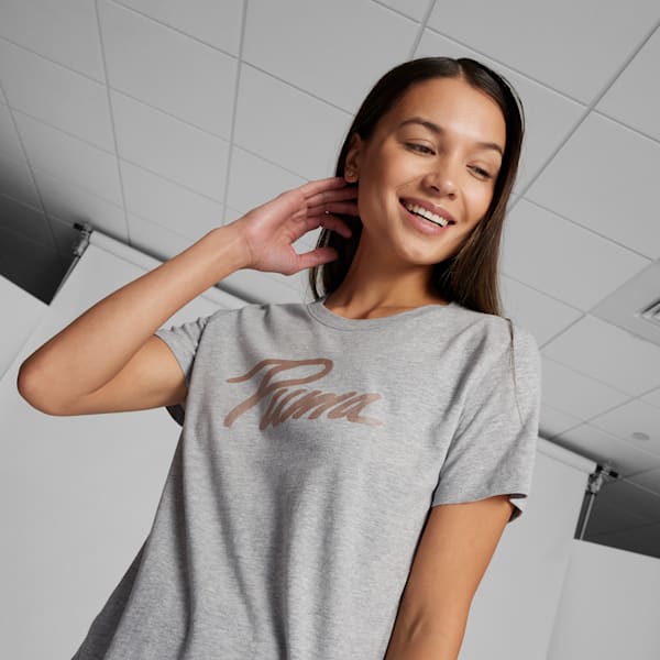 CAMISETA PUMA MUJER ESS CROPPED LOGO TEE NEGRO BLANC0