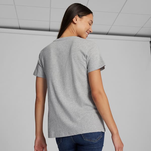 Camiseta con logo iridiscente para mujer, Light Gray Heather, extralarge