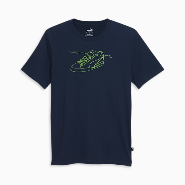 Playera con silueta de zapato deportivo para hombre