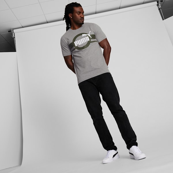 Along The Line Men's Tee, Medium Gray Heather, extralarge