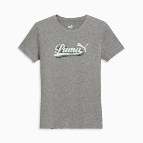 Camiseta Vintage con logo en frase para mujer, Medium Gray Heather, extralarge