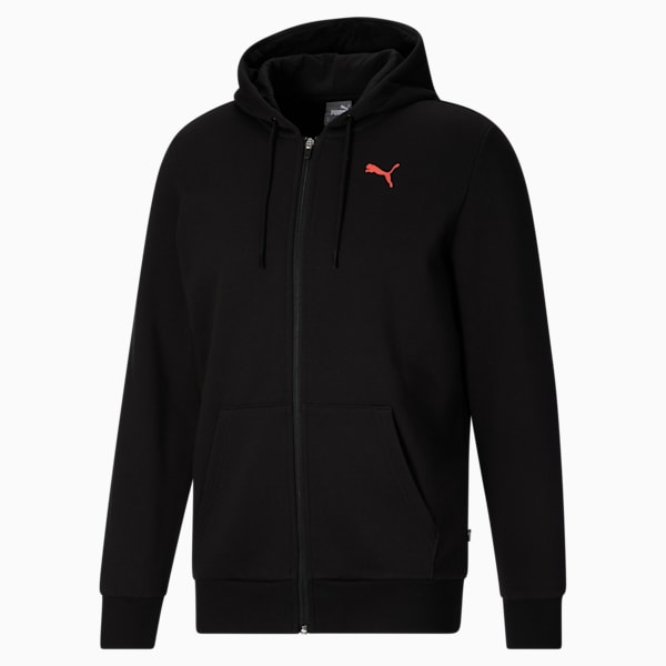 Black puma mens hoodie hot sale