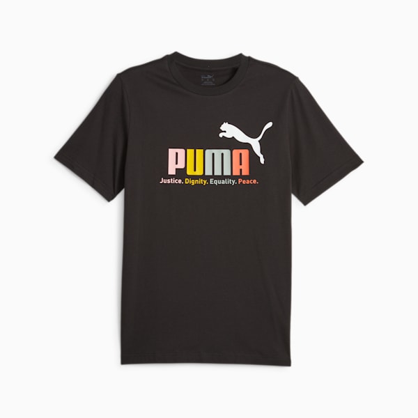 Essentials+ Men's Multicolor Tee, PUMA Black, extralarge