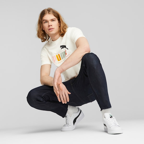 Essentials+ Men's Multicolor Tee, Warm White, extralarge