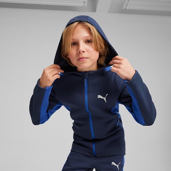 EVOSTRIPE Big Kids' Full-Zip Hoodie, Club Navy, extralarge