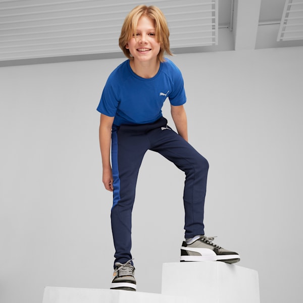 Pantalon de survêtement en maille EVOSTRIPE Enfant et Adolescent, Club Navy, extralarge