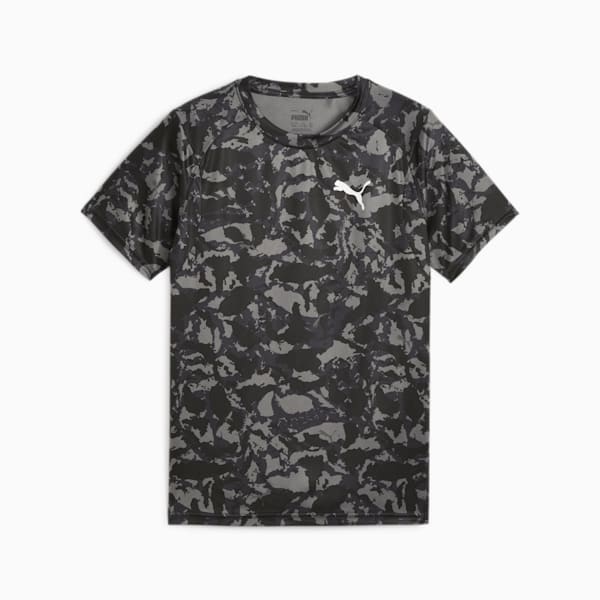 RUNTRAIN Printed Youth T-shirt, PUMA Black, extralarge-IND