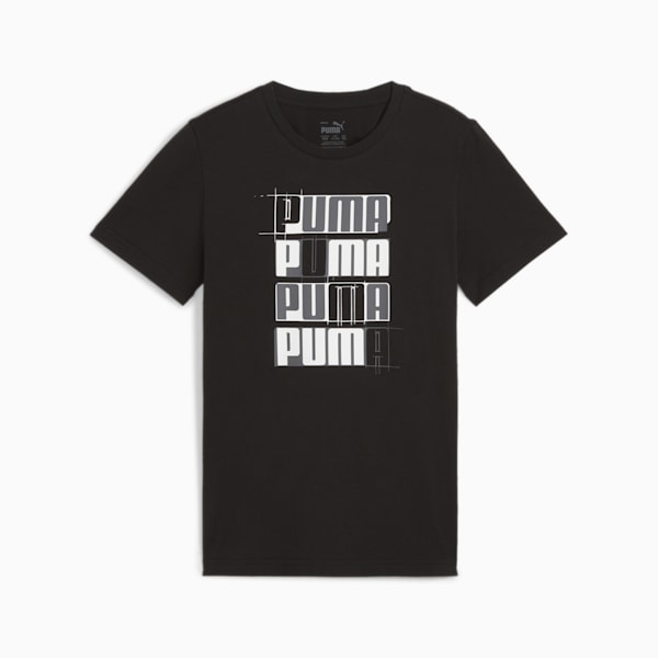 ESS+ LOGO LAB Big Kids' Tee, PUMA Black, extralarge