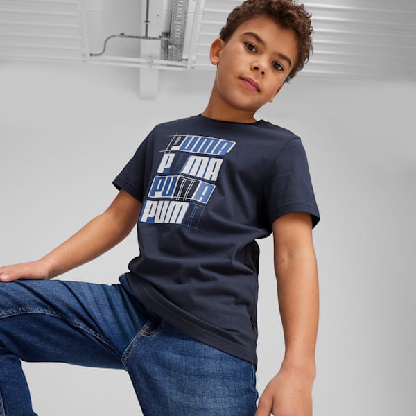 ESS+ LOGO LAB Big Kids' Tee, Club Navy, extralarge