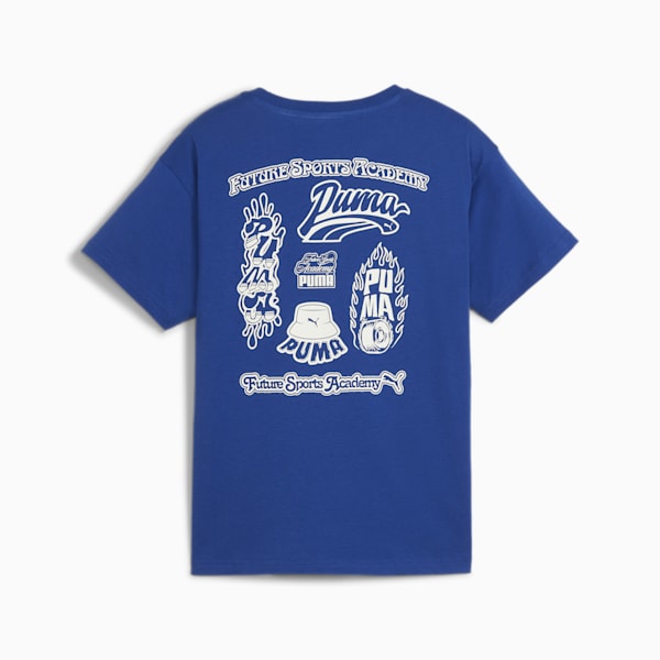 Playera estampada para niños mayores ESS+ MID 90s, Cobalt Glaze, extralarge