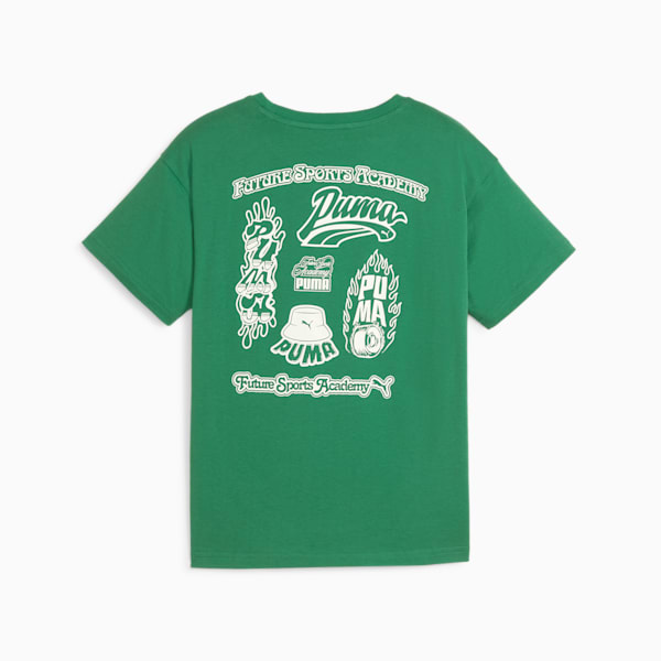 Playera estampada para niños mayores ESS+ MID 90s, Archive Green, extralarge